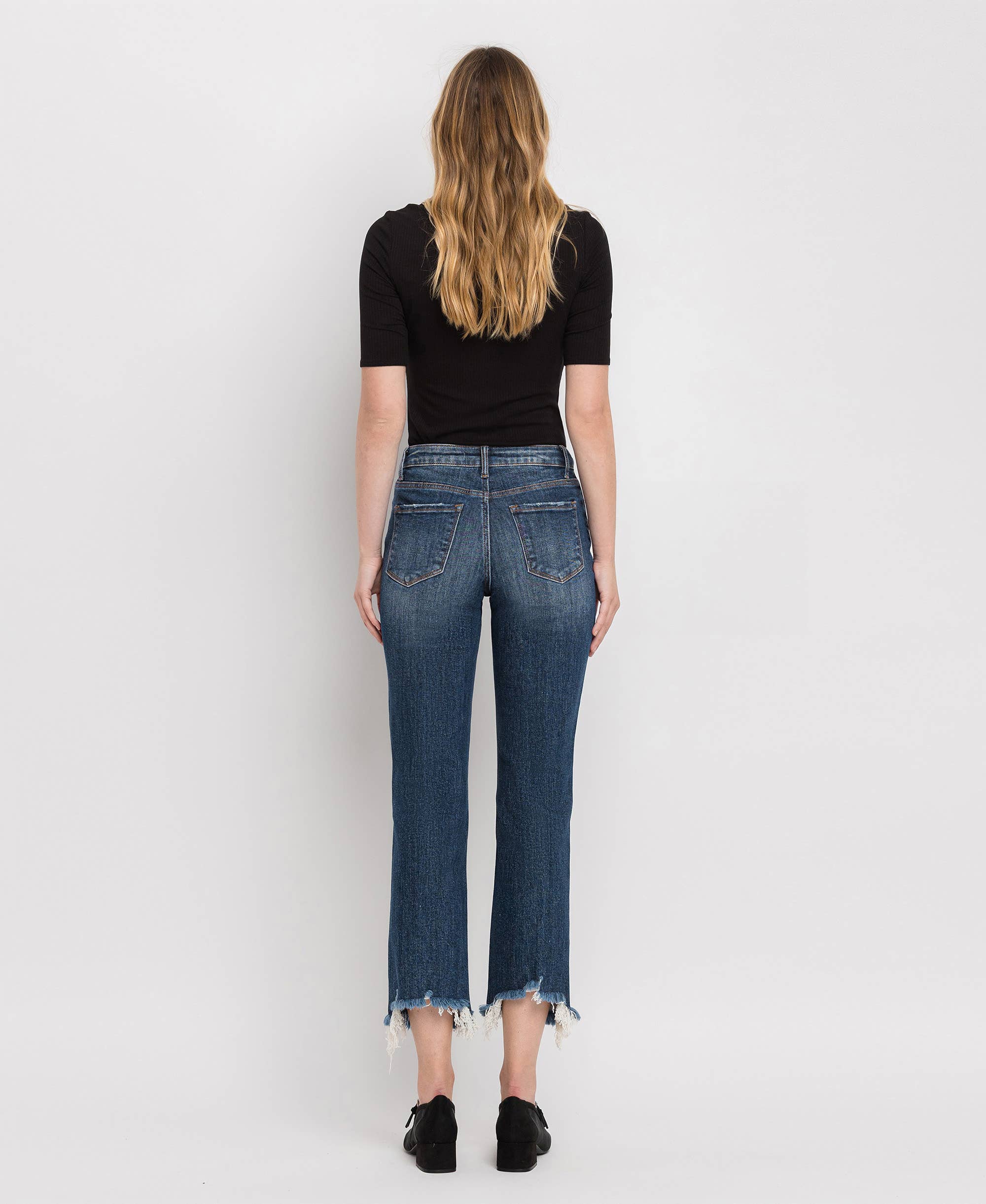 Suffice HIGH RISE CROP STRAIGHT JEANS LV1008 for wholesale on Faire8