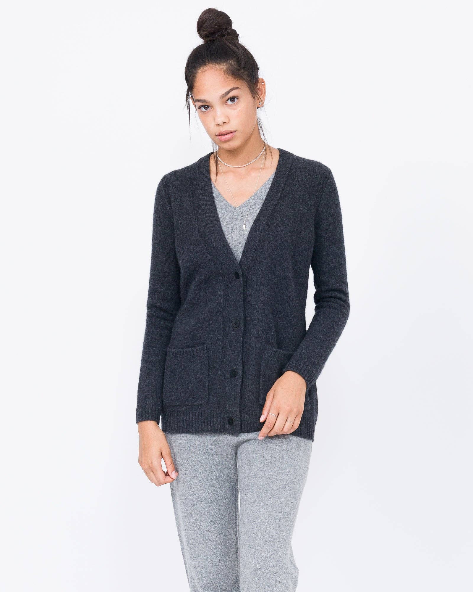 QUINN - Vente Cardigan – femme - Cardigan boyfriend en cachemire Yuna16