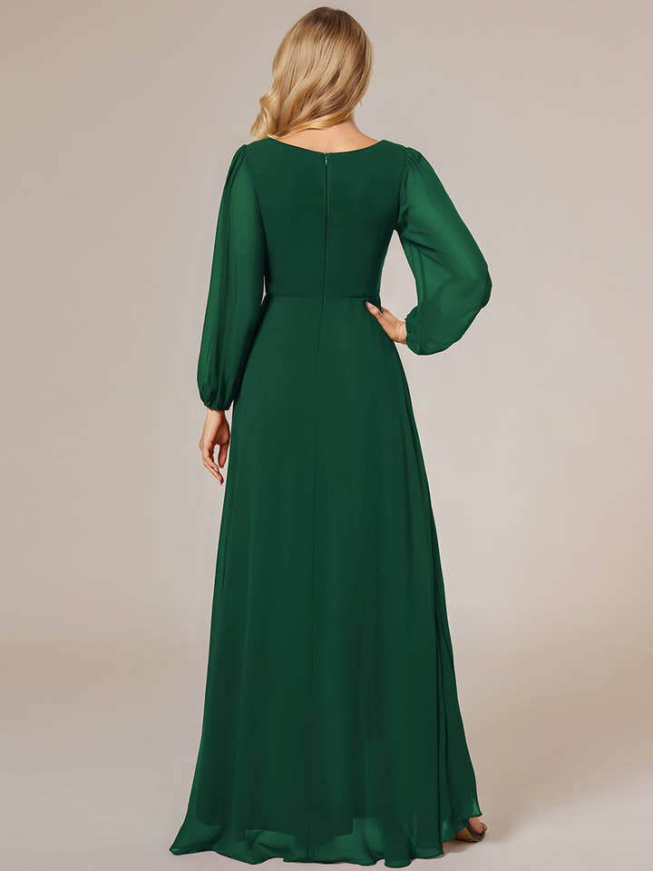 Ever-Pretty - Wholesale Gown - Women's - Maxi Long Chiffon Evening Dresses With Long Sleeves11