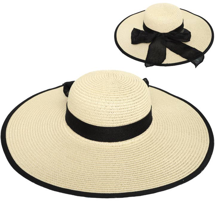 SP Sophia Collection - Wholesale Straw Hat - Women's - Floppy Oversized Wide Brim Straw Woven Sun Hat 4