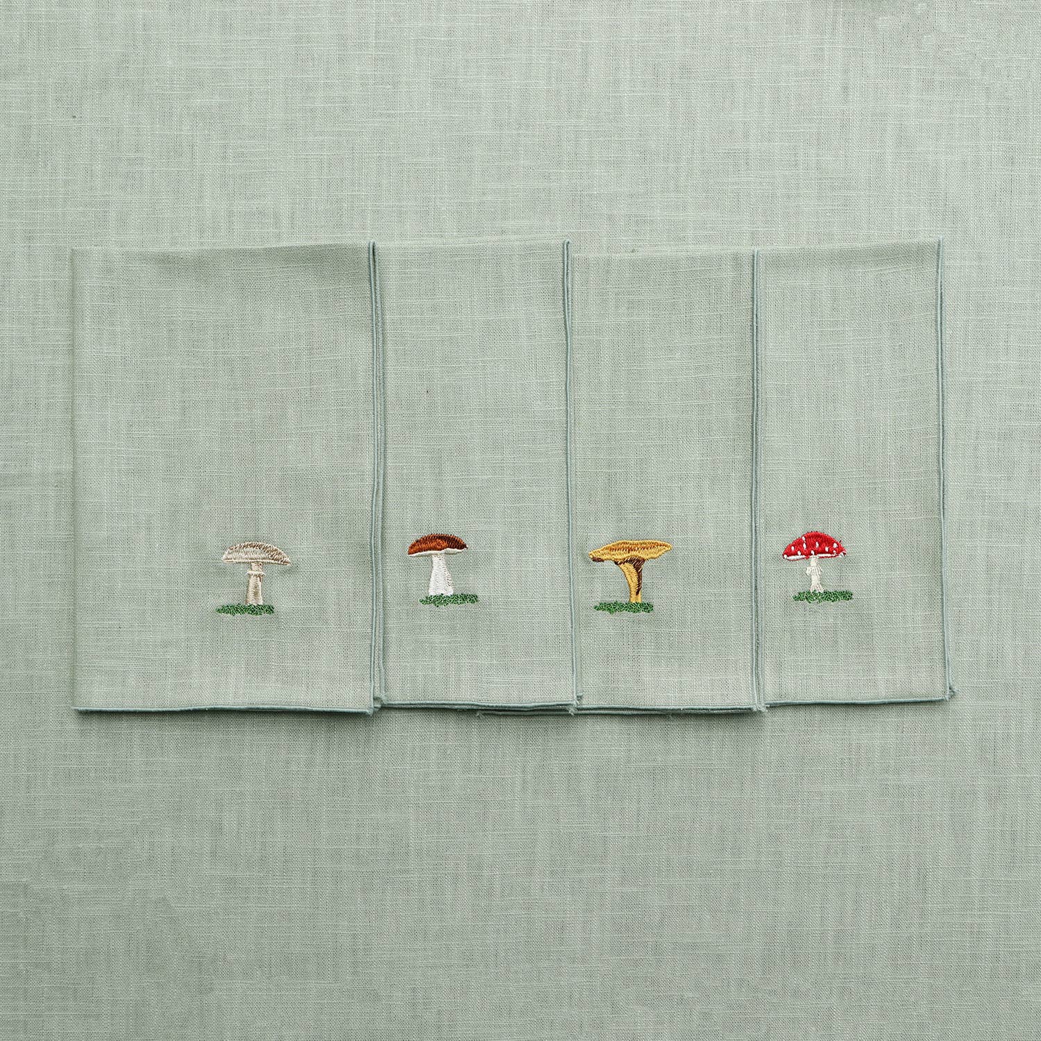 Giardino Segreto - Wholesale Dinner & Cloth Napkin - FUNGHI pure linen napkin3