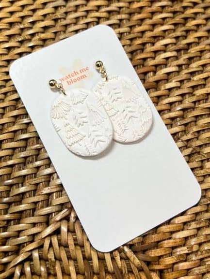 Juletræ struktureret lerøreringe Håndlavet polymer ler for engroshandel hos Watch Me Bloom