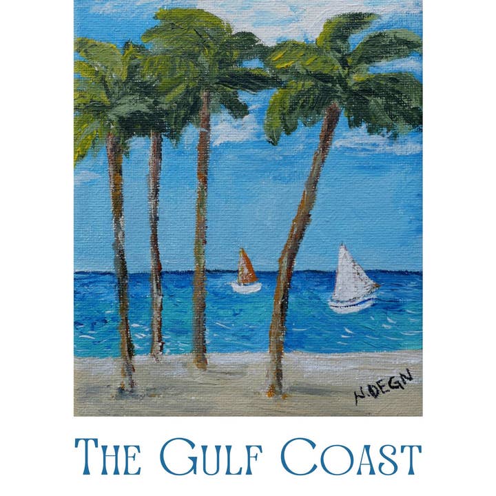 Gulf Coast Art Giclee Travel Print for wholesale by Lower 48 Trading Company Road Trip Shop