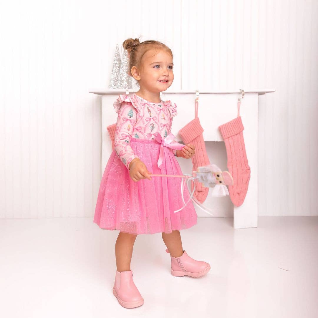Sweet Wink - Wholesale Dress - Kids - Nutcracker Trellis Christmas Long Sleeve Tutu Dress - Kids1
