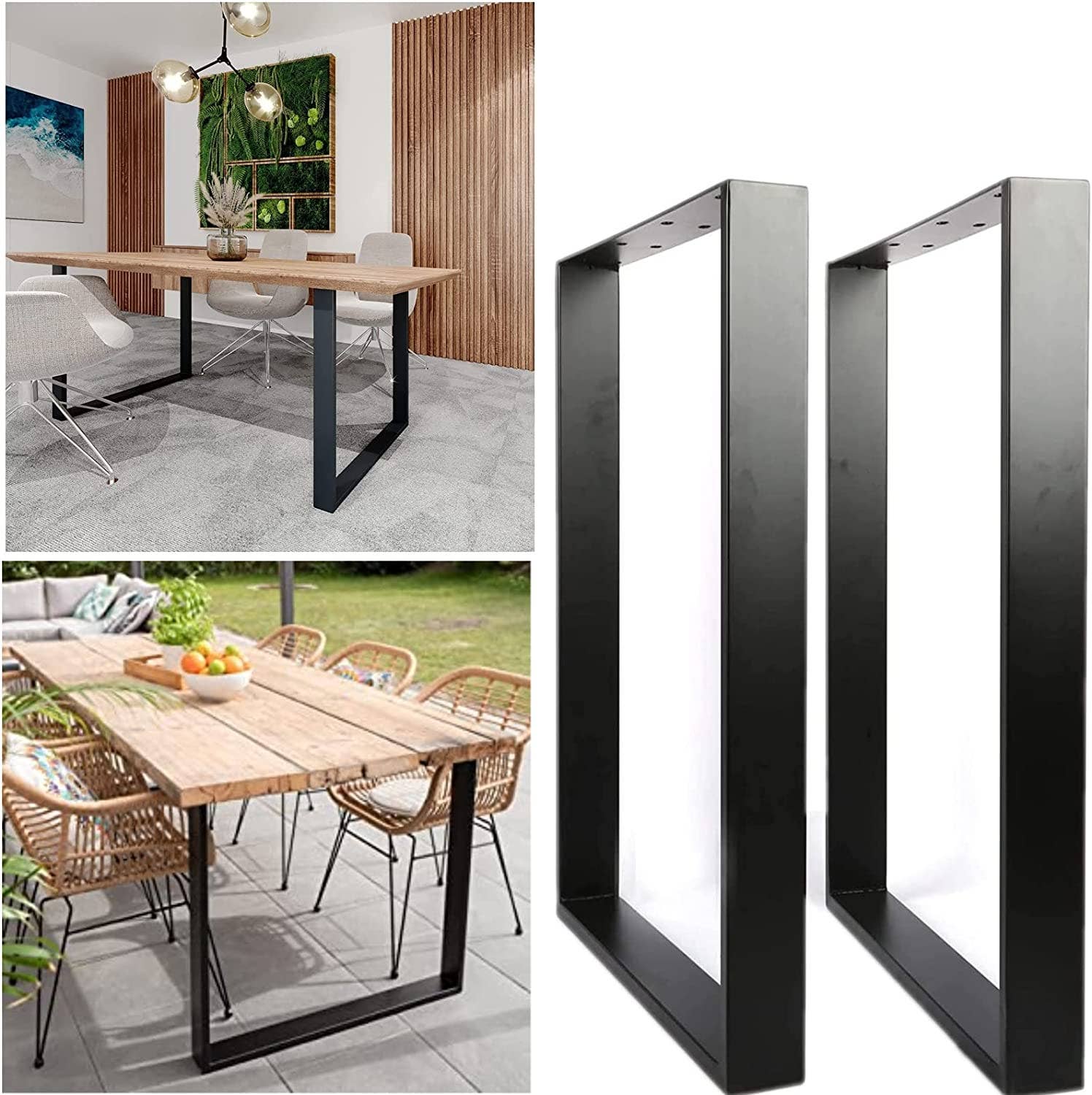 Above Edge - Wholesale Desk Riser - Table Legs, Metal Furniture Legs, 2 Pack Rectangular Support3