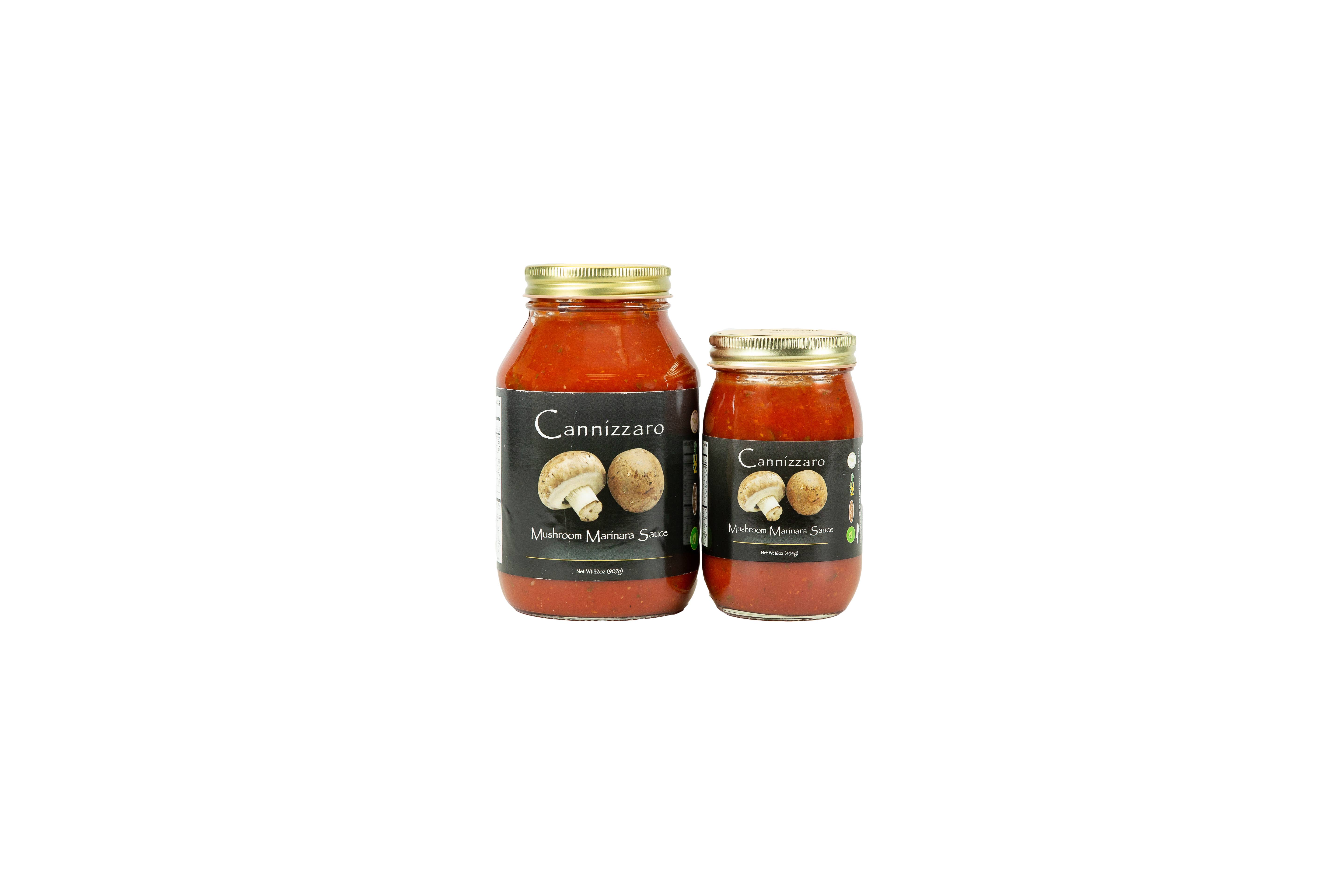Cannizzaro Sauces - Wholesale Pasta sauce - Cannizzaro Mushroom Marinara Sauce - 16 oz Jar