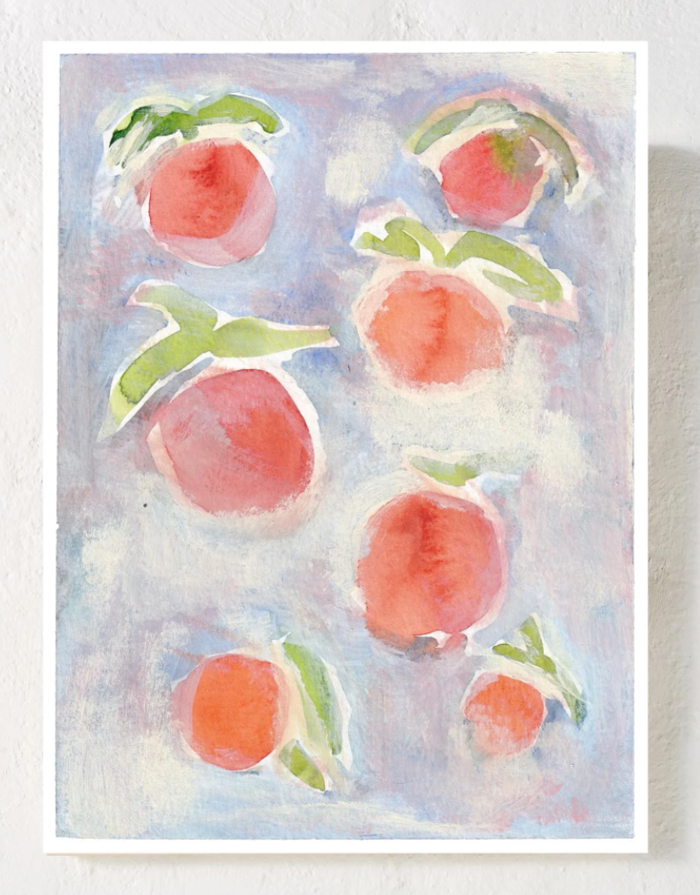 Lauren Q Design Studio - Wholesale Art Print - Orange Clouds Watercolor Print1