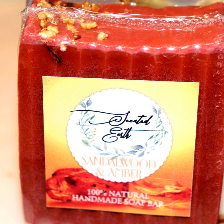 Natural Handmade Organic Soap Sandalwood & Amber for wholesale by Scented Earth