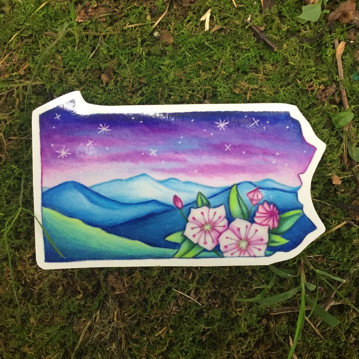 Pennsylvania State sticker for wholesale by Wandering Arts and Crafts