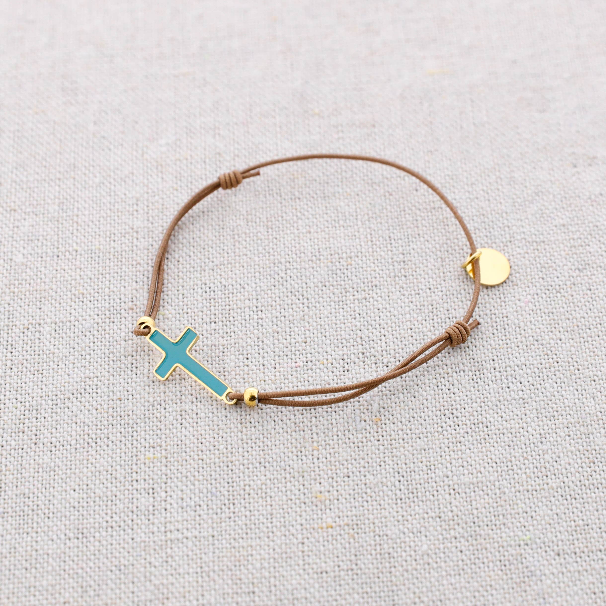 Sonata – wholesale Snap jewellery – Elastic Steel Cross Enamel Bracelet2