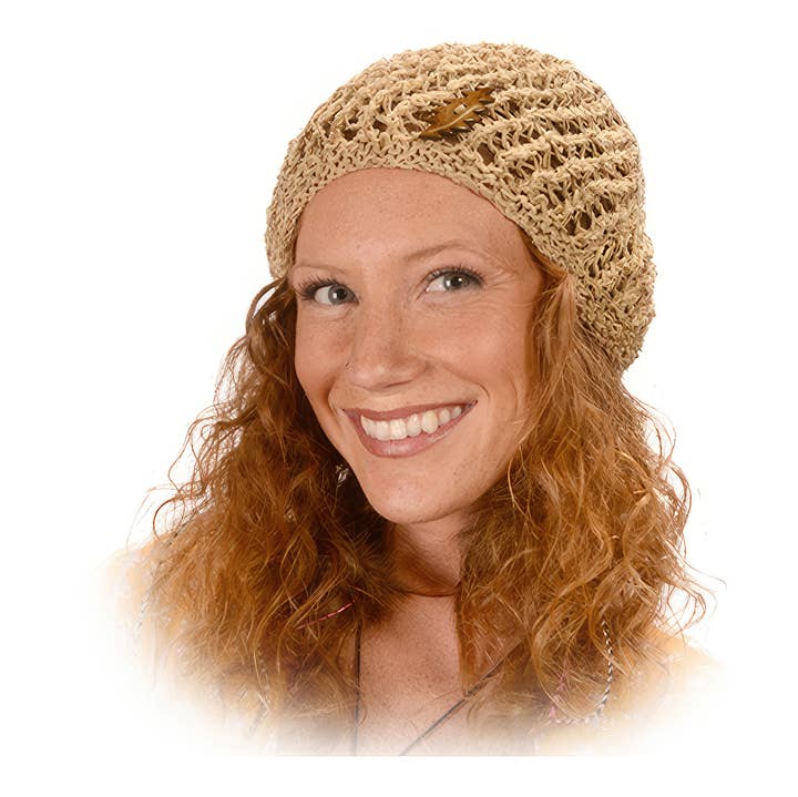 Gypsy Rose - Wholesale Beanie - Women's - Grateful Dead Bolt Button Hemp and Cotton Head Sock Hat