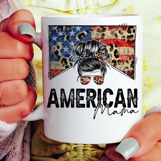 Tazza da caffè American Mama - Mom Gift America USA KTJ07 per la vendita all'ingrosso da parte di House Of Rodan