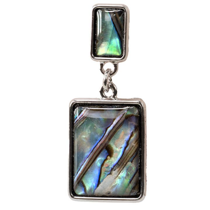 ABALONE REKTANGULÄRA ÖRHÄNGEN MED STIFTPOSTER för wholesale av Benjamin International