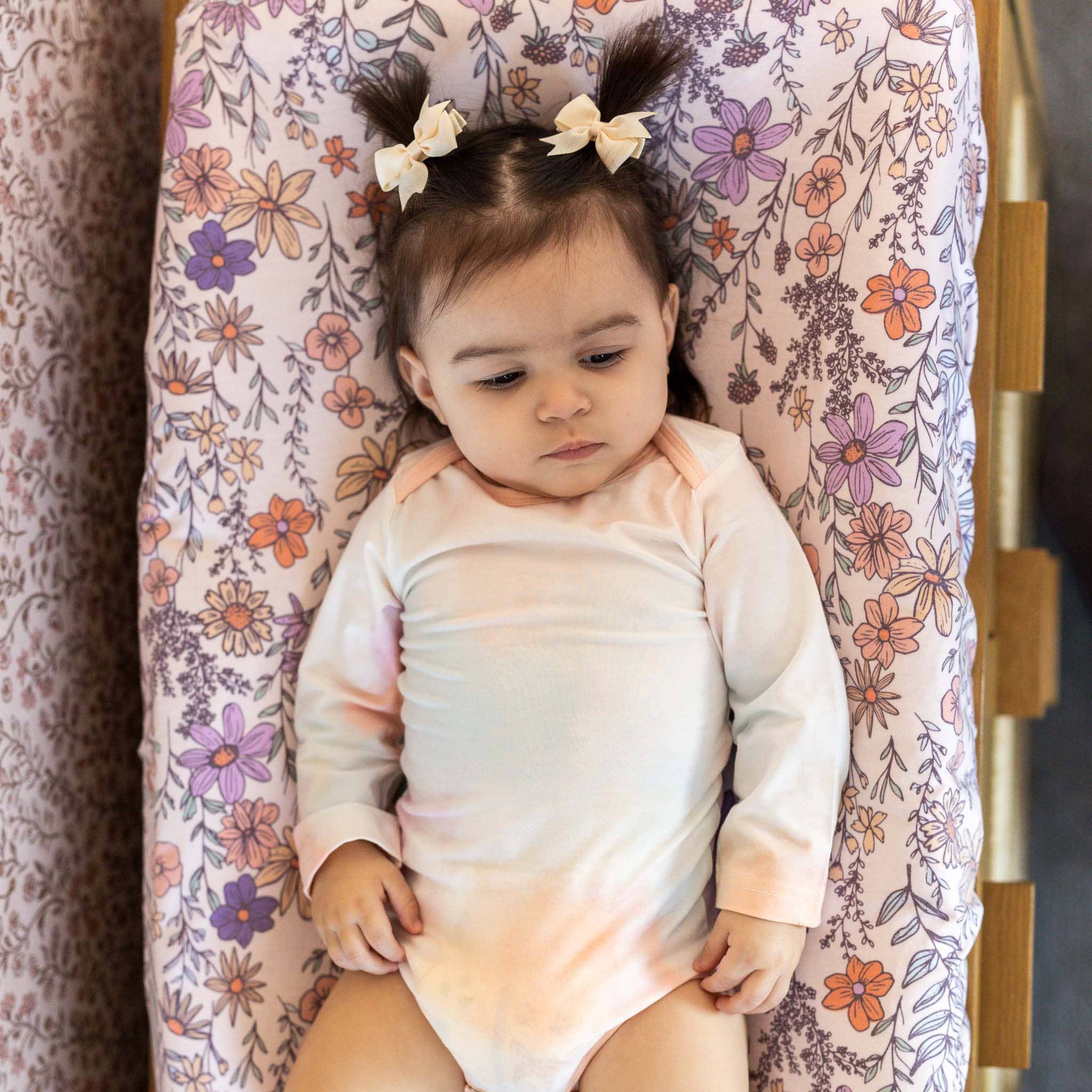 Copper Pearl - Wholesale Changing Mat/Pad Cover - Baby - Premium Knit Diaper Changing Pad Cover - Flora3