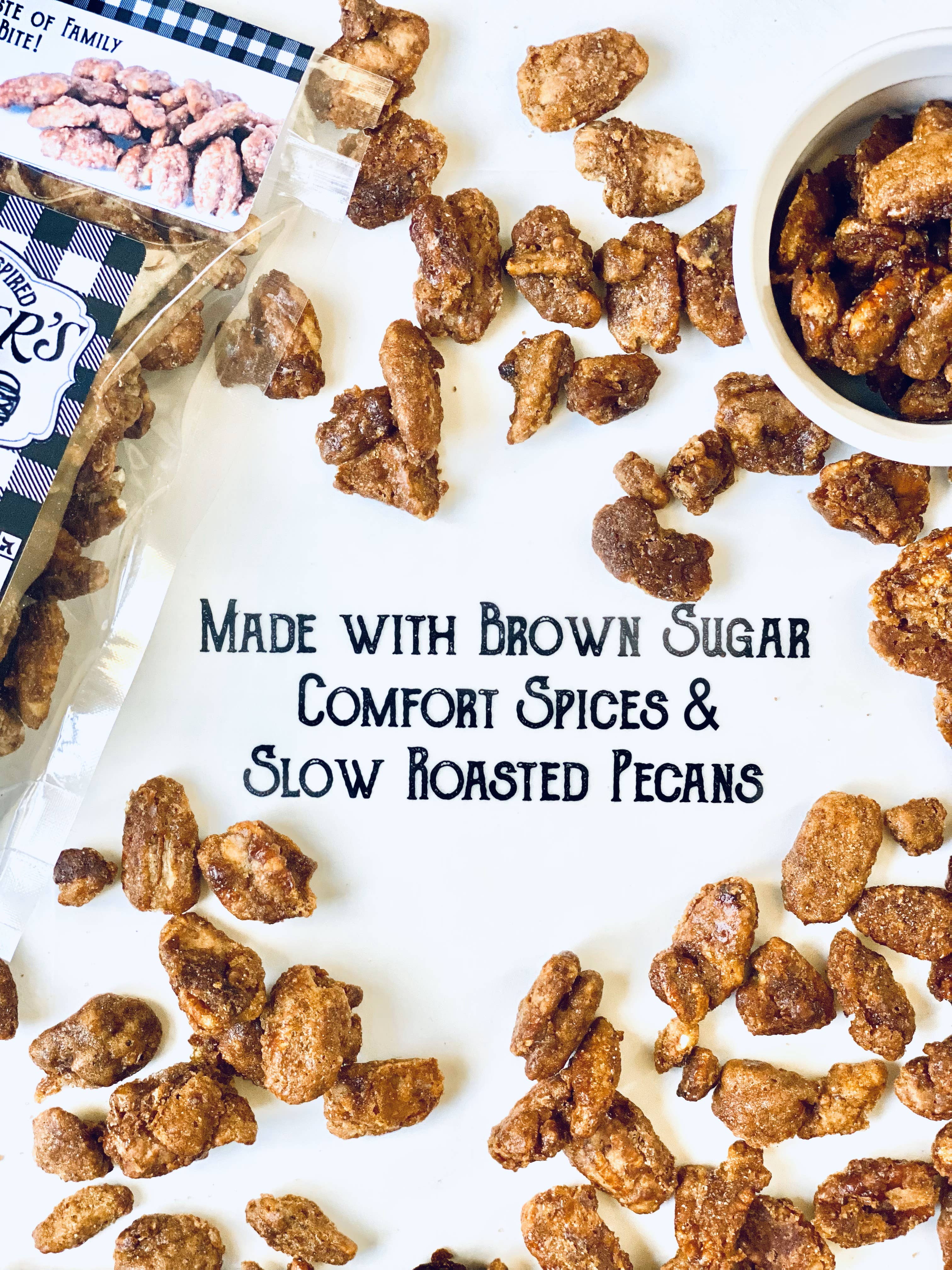 Foster's Heritage-Inspired Sweets & Mixes - Wholesale Caramel - Old-Fashioned Cinnamon Candied Pecans1