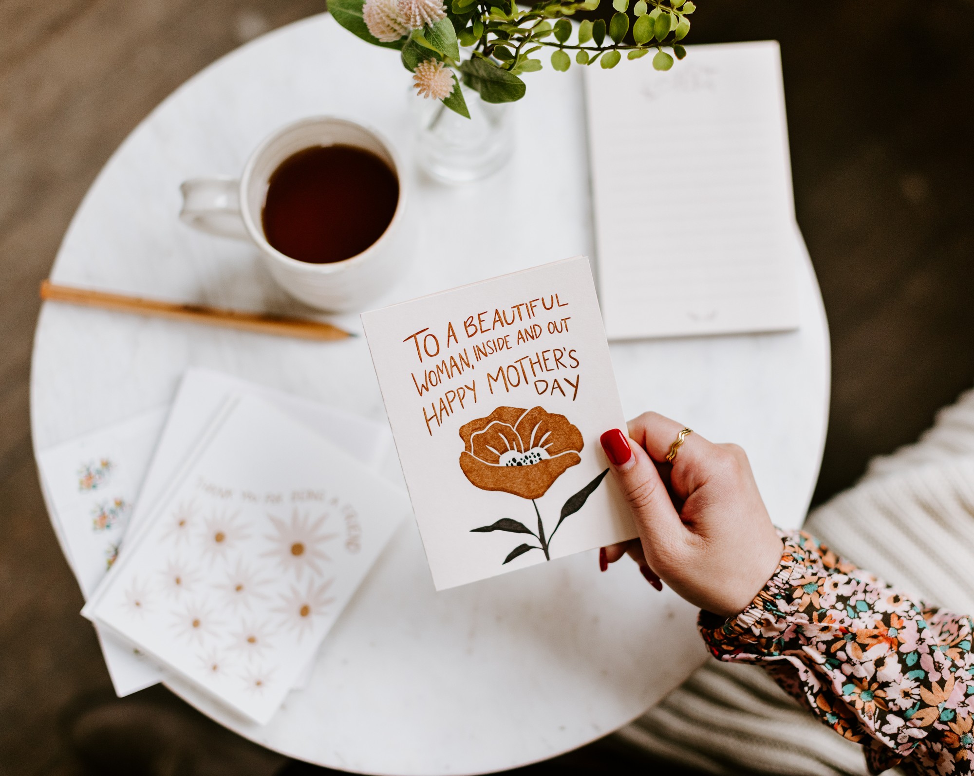 Lake Erie Design Co. - Wholesale Mother's Day Card - To a Beautiful Woman - Happy Mother's Day - Poppy - Card1