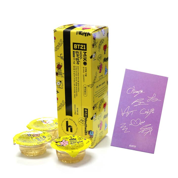 Tomnada - Wholesale Mouthwash - 8 Cup BT21 Hoo Mouthwash Set Single Size, Alcohol-Free