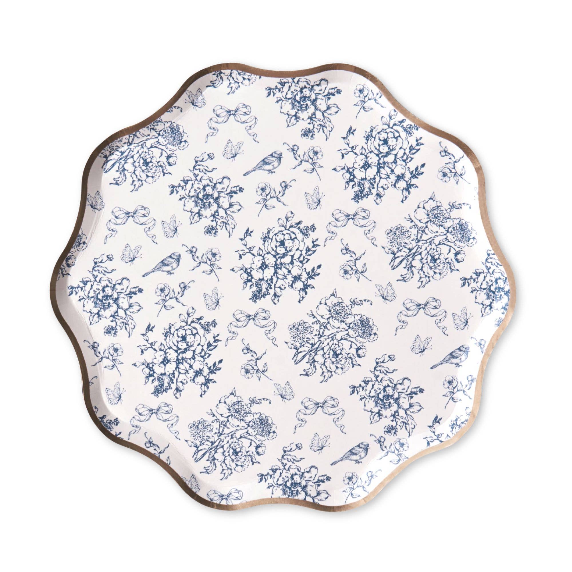 Harlow & Grey - Wholesale Disposable Plate - Hamptons Toile - Small Plates 5