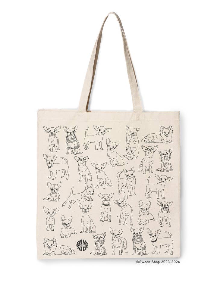 Chihuahua Cotton Canvas Tote Bag Pet Dog Gift for wholesale by Sween Shop