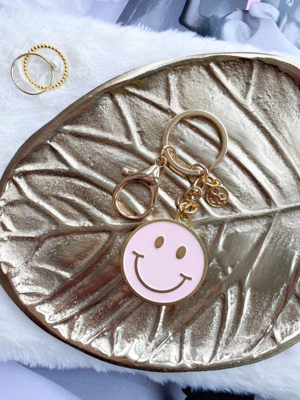 STATIONERY & GIFT – wholesale Keychain – Women's – Sleutelhanger smiley | Roze 1