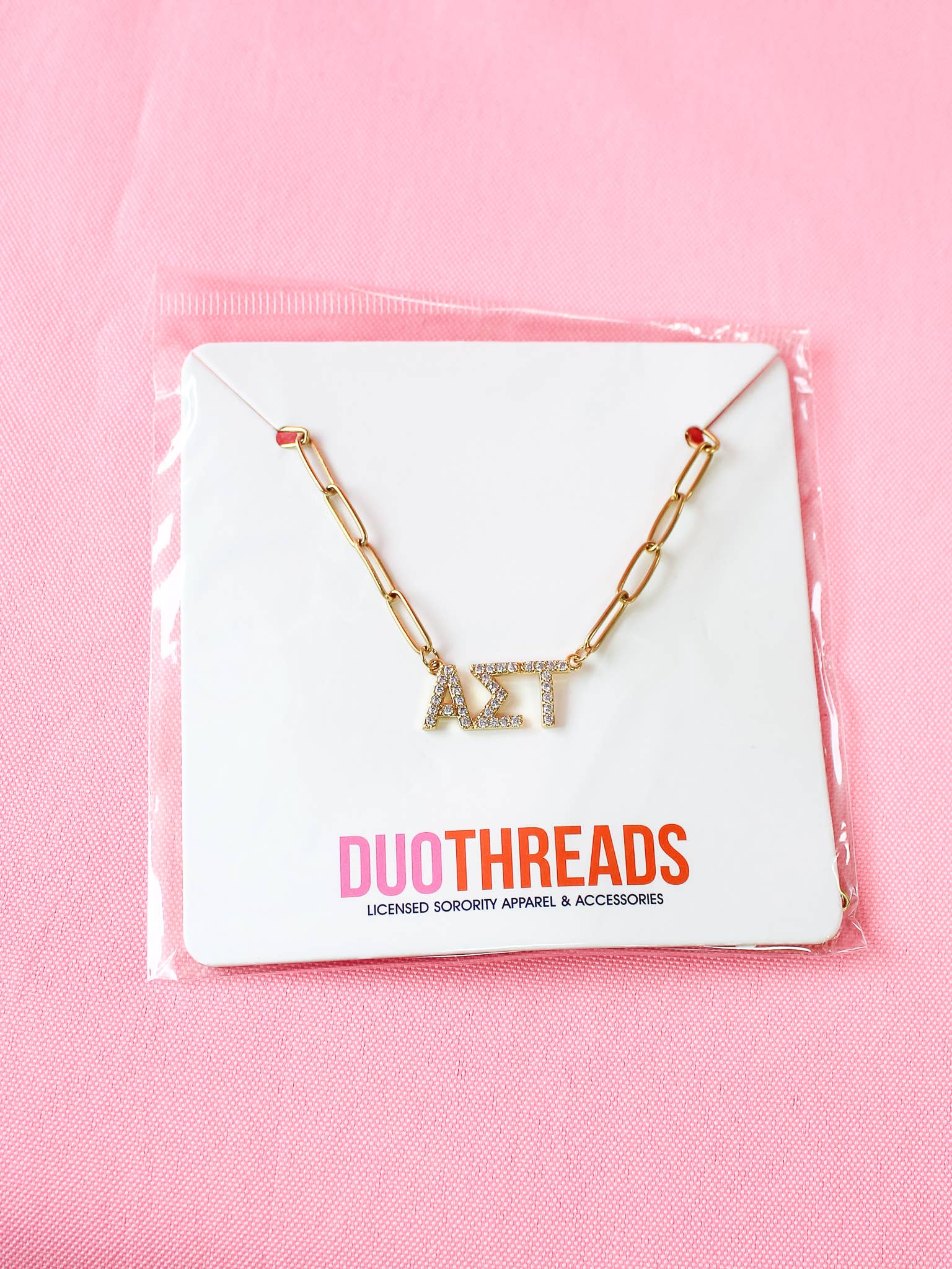 Duo Threads - Wholesale Pendant/Charm Necklace - Rhinestone Sorority Necklace7