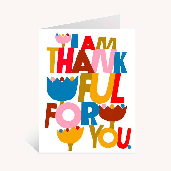 I Am Thankful For You Greeting Card for wholesale by Lisa Congdon Art & Illustration