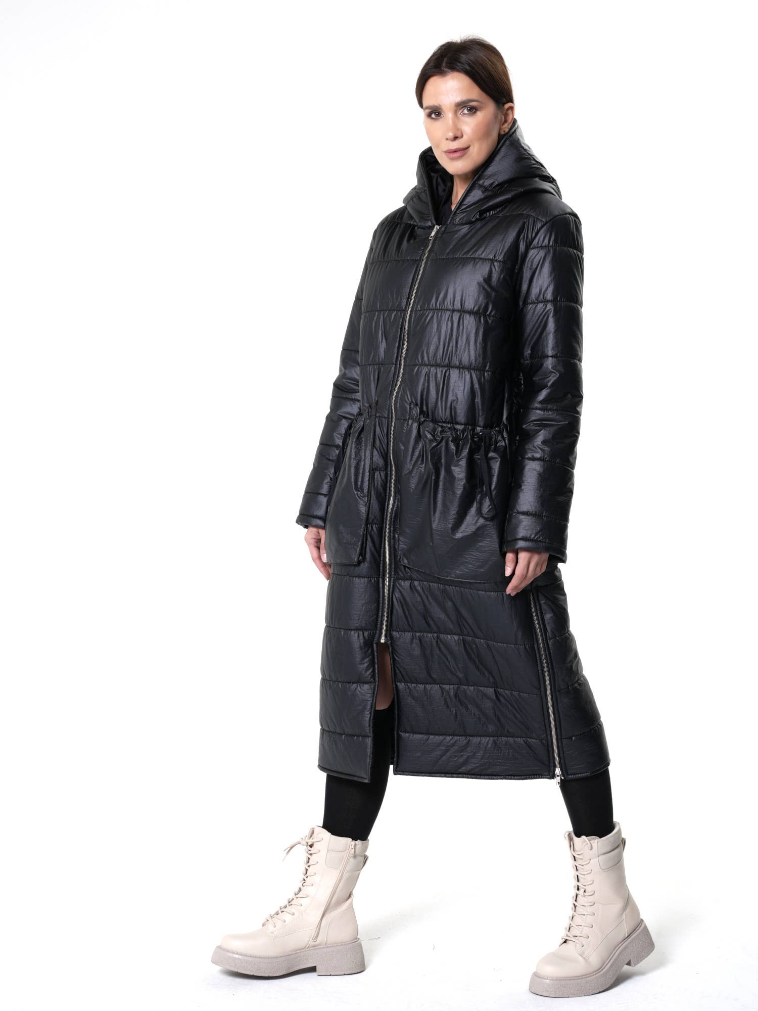 Metamorphoza - Wholesale Puffer Jacket - Women's - Long Puffer Jacket With Oversize Pockets6