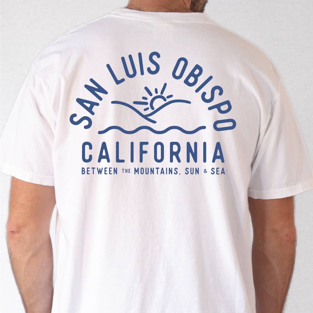 AnglinMade - Wholesale Screen Printed T-Shirt - Men's - SLO Sun & Sea: Men's Shirt2