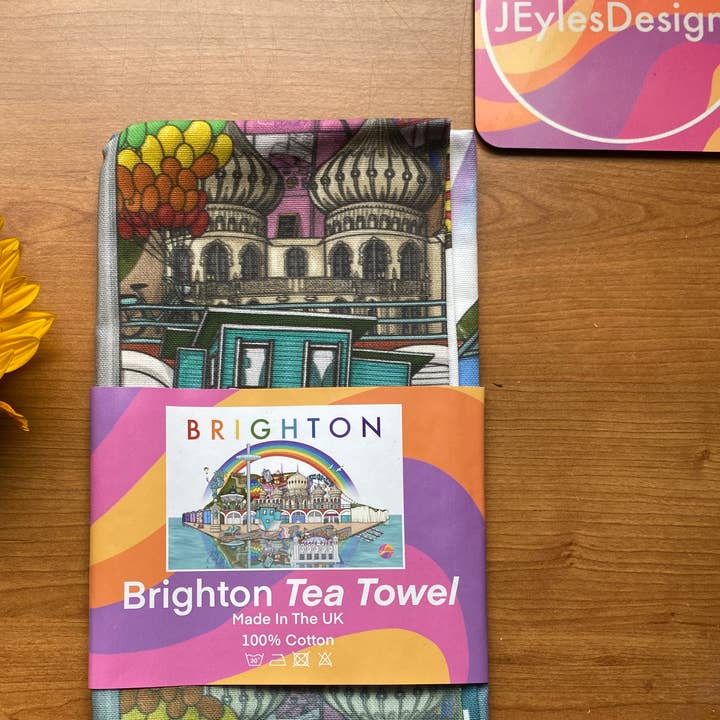 “Brighton” Tea Towel for wholesale by JEylesDesigns