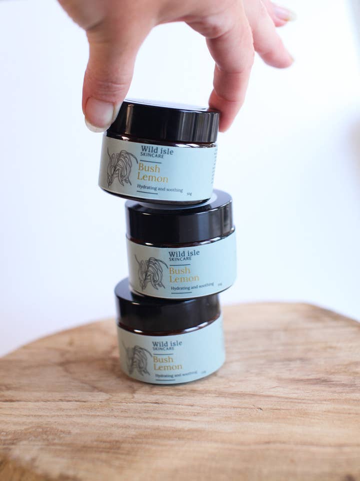Tasmanian bushland hand creams 50g jar for wholesale by Wild Isle skincare