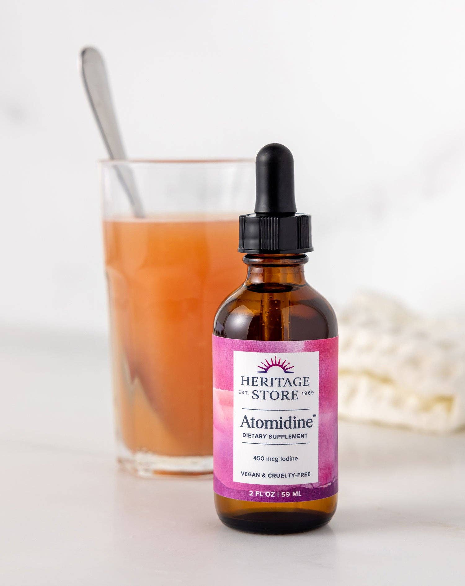 Heritage Store - Wholesale Oral Supplement/Vitamin - Atomidine 450mcg Liquid Iodine Drops 2 fl oz4