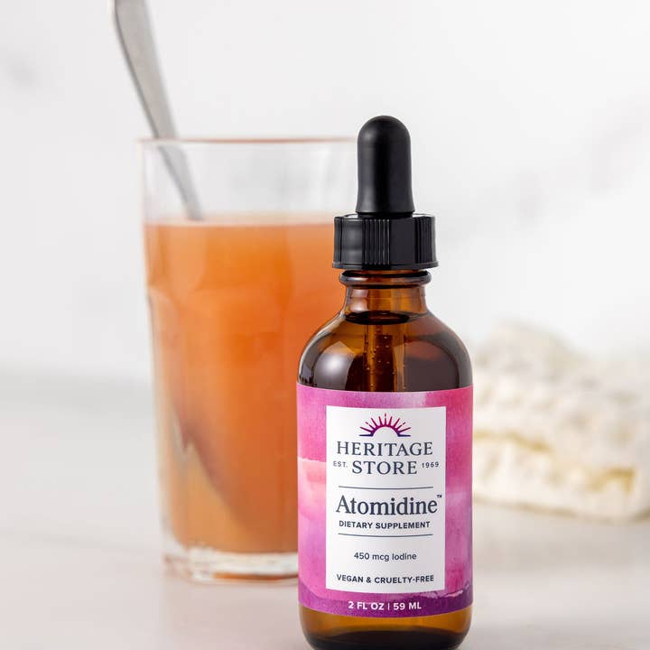 Heritage Store - Wholesale Oral Supplement/Vitamin - Atomidine 450mcg Liquid Iodine Drops 2 fl oz4