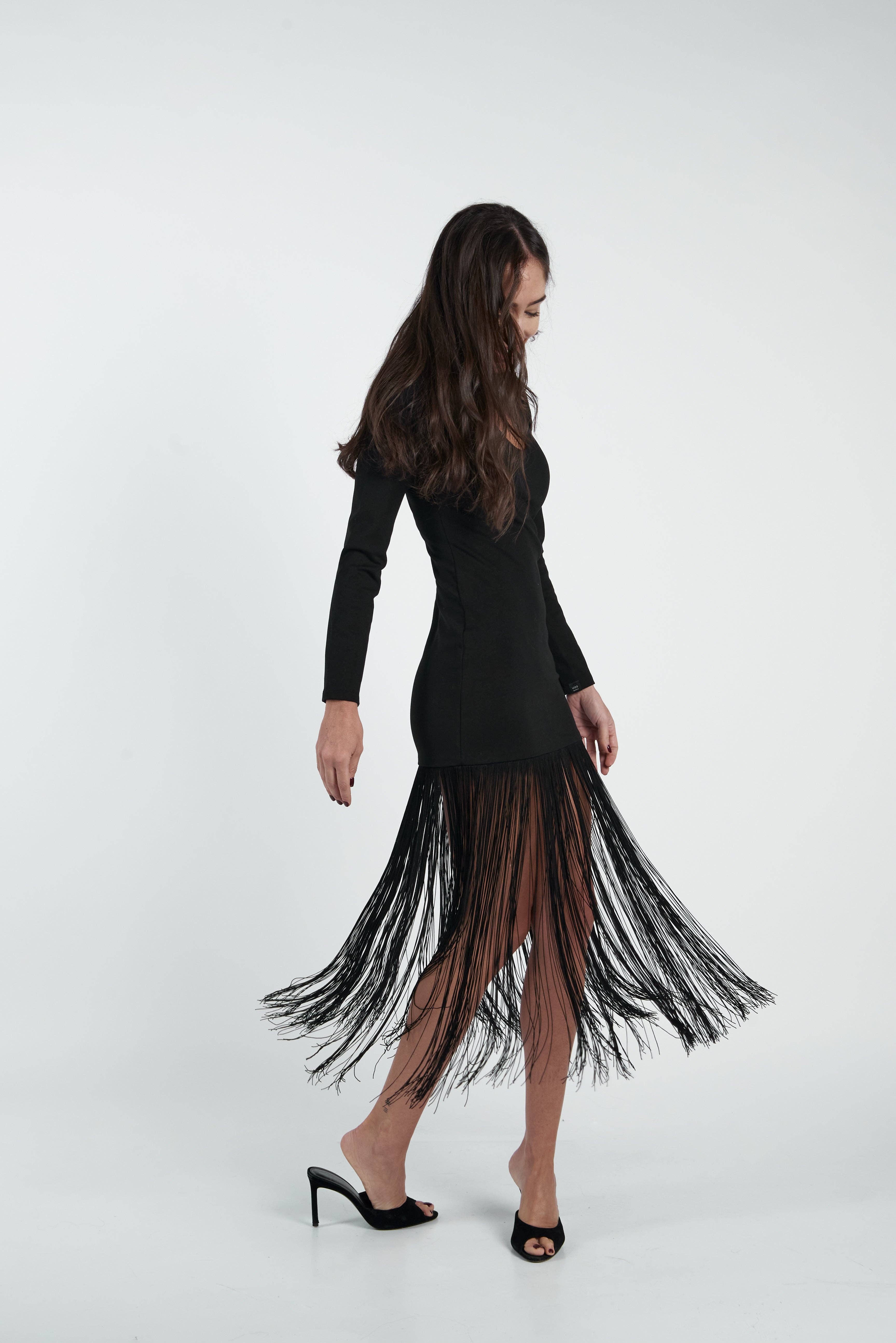 VISS Madrid - Vendita all'ingrosso Vestito - Donna - Abito lungo con frange