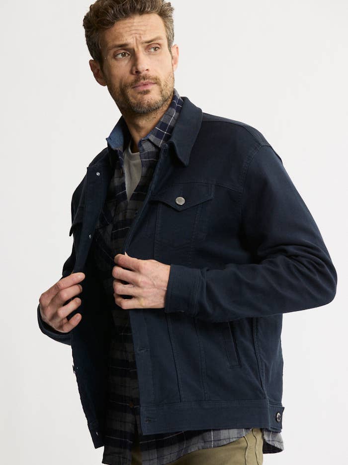 Vandam Twill Trucker Jacket for wholesale by JACHS NY