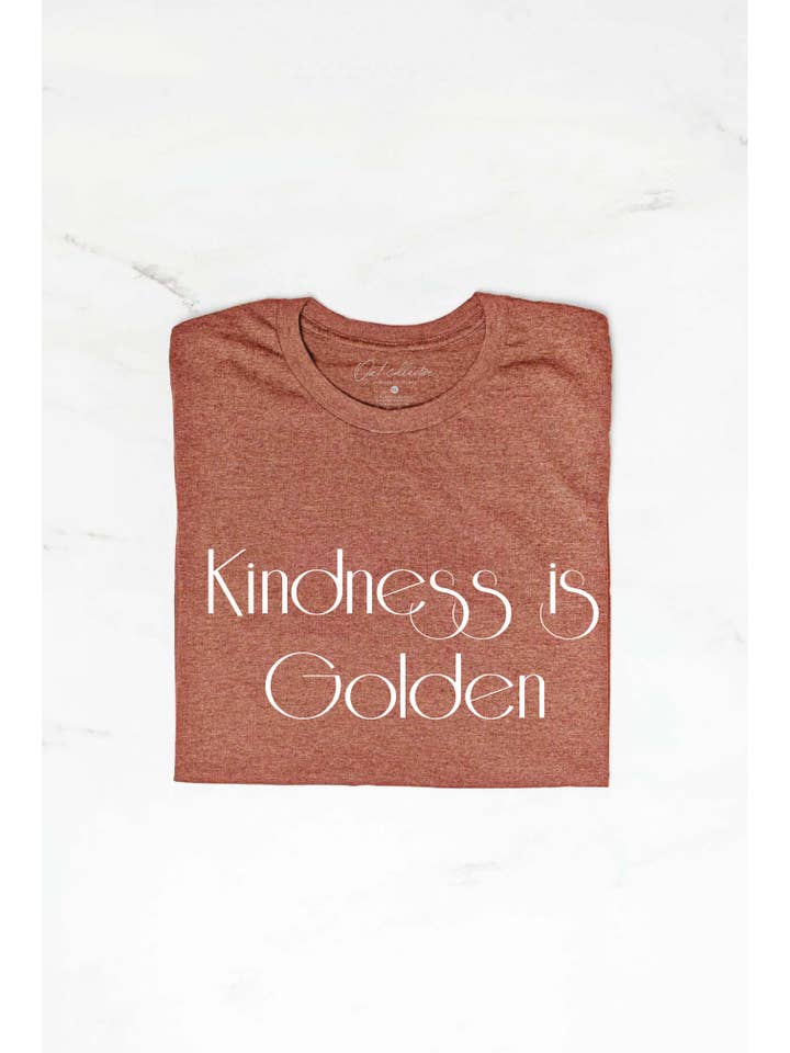 OAT COLLECTIVE – wholesale T-shirts med screentryck – Dam – VÄNLIGHET ÄR GOLDEN Grafisk T-shirt2