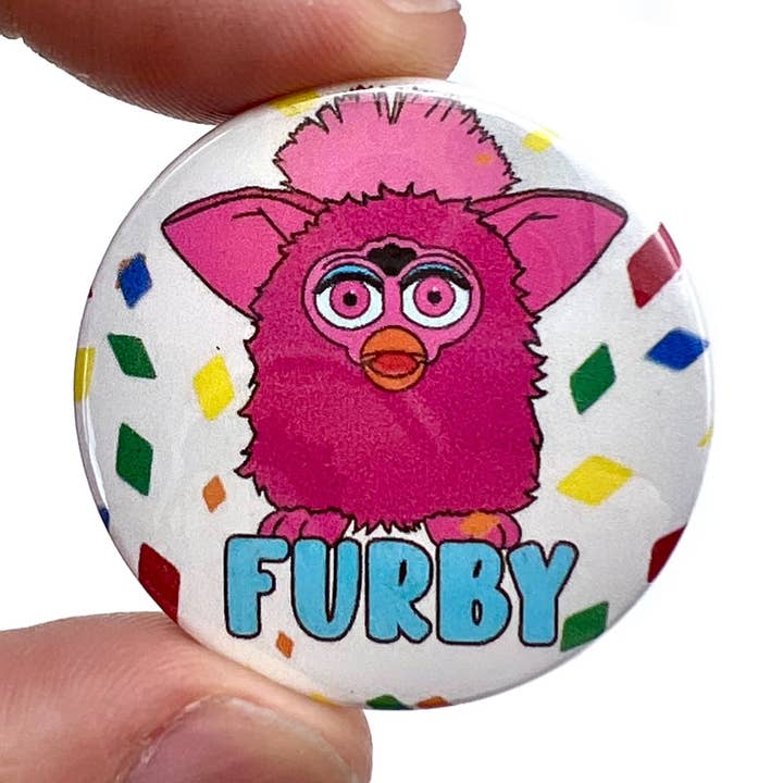 Bite Your Granny - Vendita all'ingrosso Spilla da bavero - Spilla con bottone Furby retrò anni '900