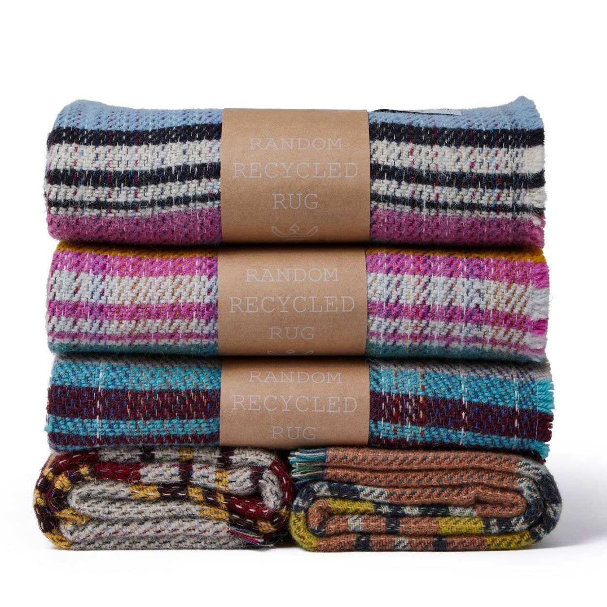 Tweedmill Textiles - Wholesale Throw blanket - Random Recycled Wool Blanket - Medium - assorted colours 3