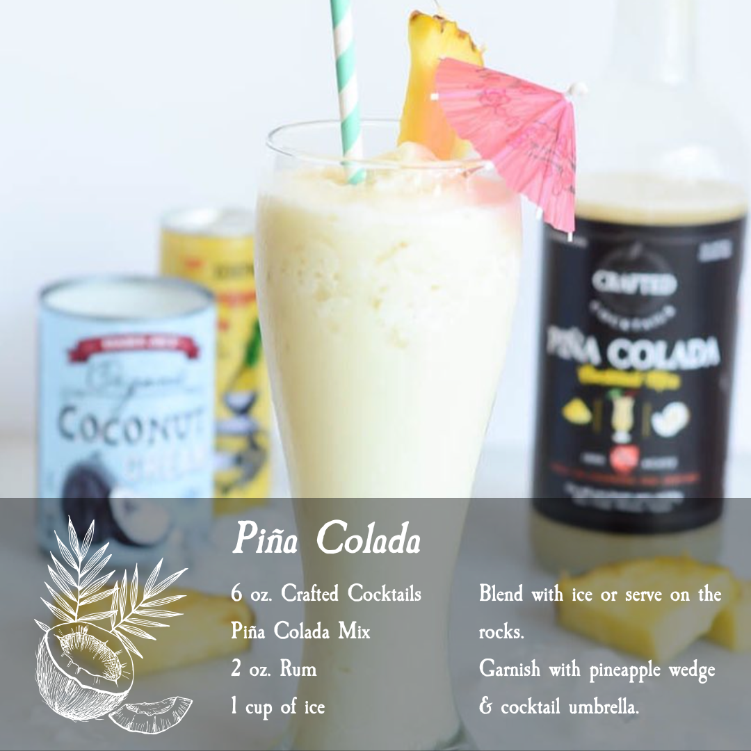 Crafted Cocktails - Wholesale Cocktail Mix/Syrup - Piña Colada Nonalcoholic Cocktail Mixer3