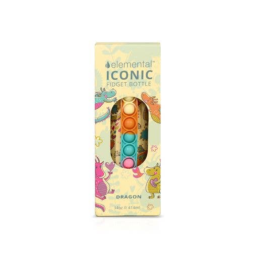 Elemental - Wholesale Water Bottle - Iconic Insulated Pop Fidget Strap Bottle 14oz - Dragon3
