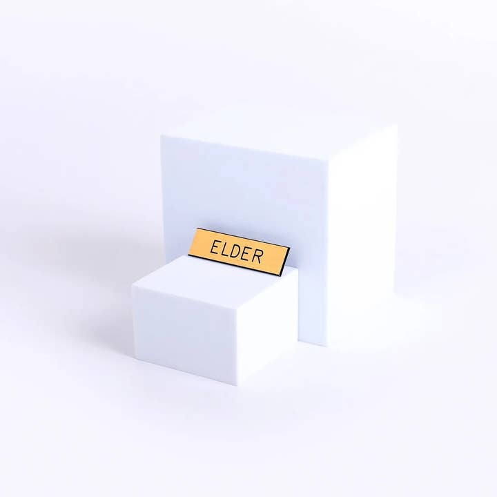 Badge Engraved Elder Gold Pin for wholesale by Swanson Christian Products