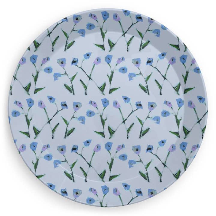 Periwinkle Genevieve Melamine Plate Set for wholesale by Erin Donahue Tice
