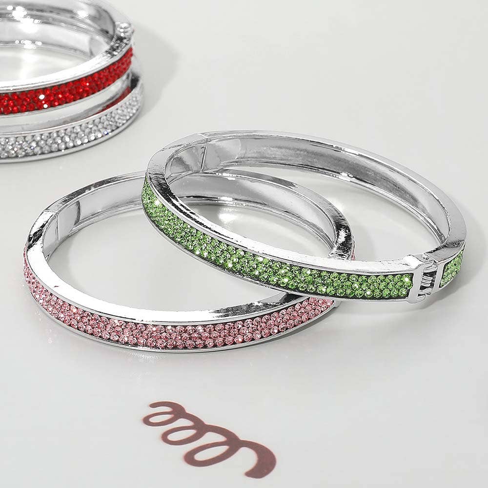 Sensibling Corp. - Vendita all'ingrosso Bracciale a polsino - 2PCS - Braccialetti rigidi con cerniera e strass2