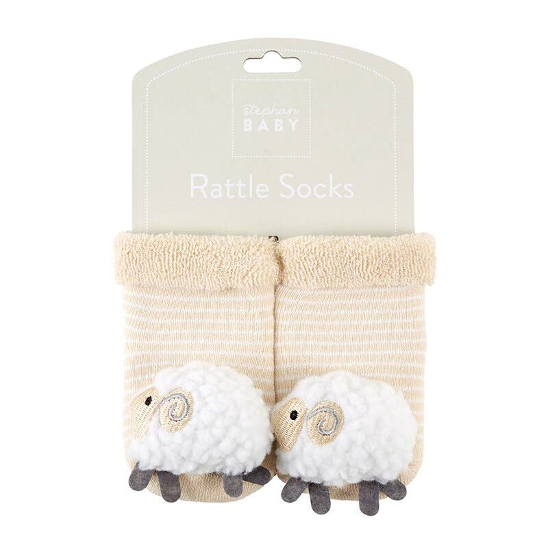 Stephan Baby by Creative Brands - Wholesale Socks - Baby - Rattle Socks - Lamb, 3-12 months1
