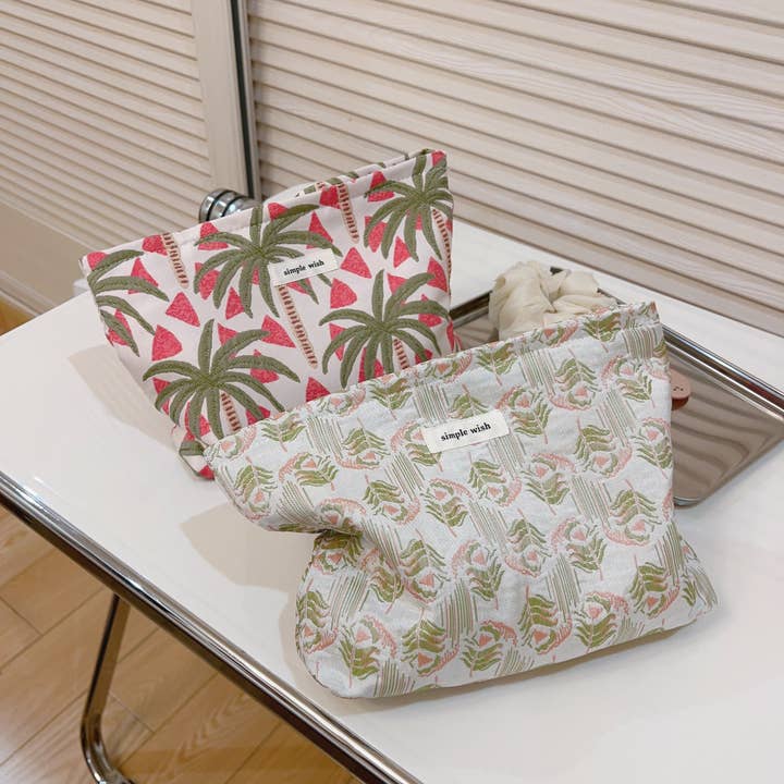 VividLux - Wholesale Makeup/Cosmetic Bag - Fresh Jacquard Travel Cosmetic Bag1