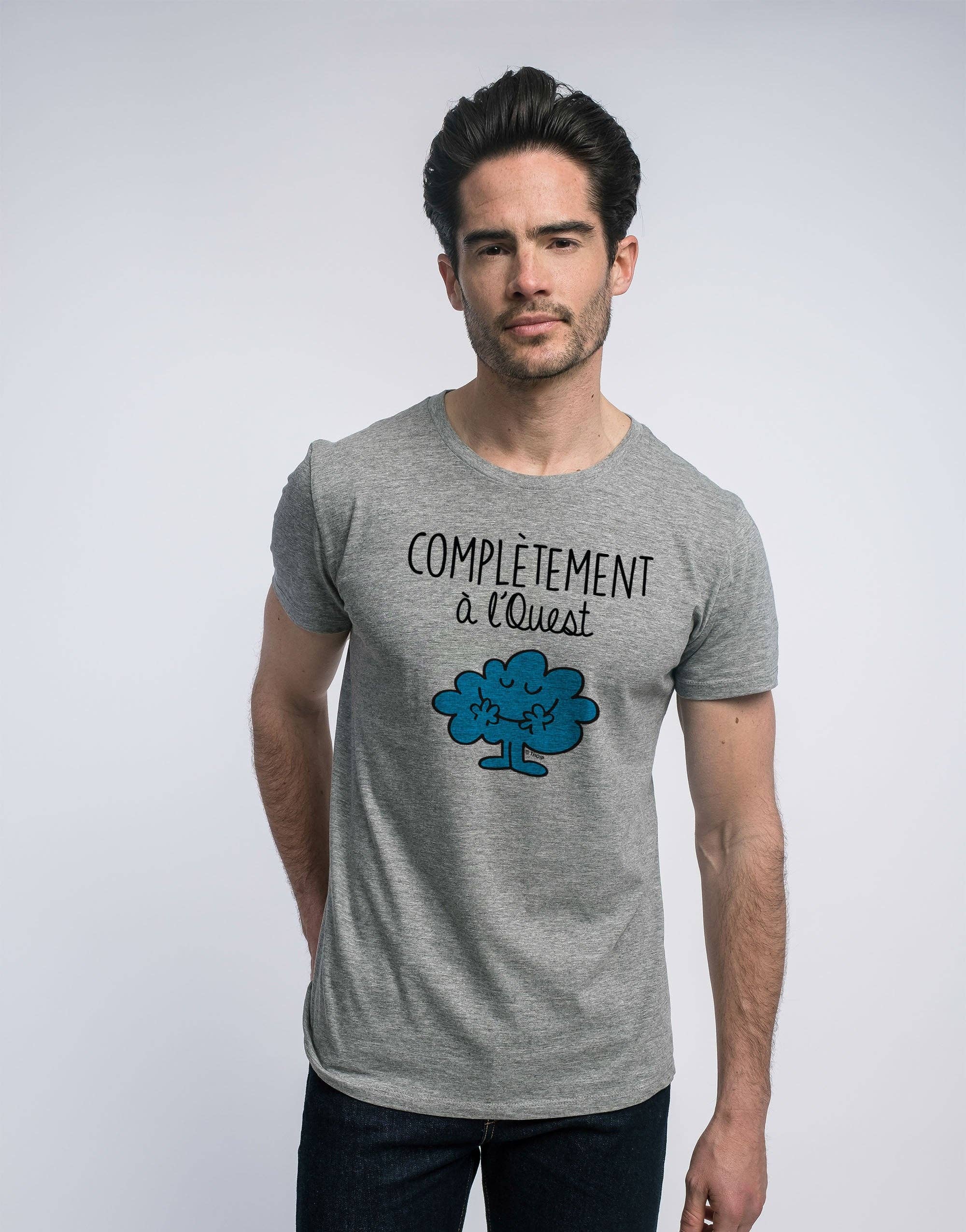 Le Roi du T-shirt - Wholesale Screen Printed T-Shirt - Men's - HEATHER GREY MEN'S T-SHIRT COMPLETELY OUT WEST