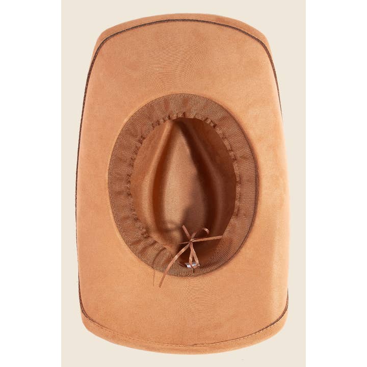 Anarchy Street - Wholesale Fedora - Women's - Turquoise Stud Oval Concho Chain Western Cowboy Hat