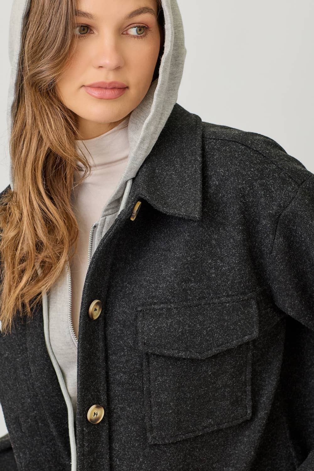 Mystree – Engroshandel Frakke - Dame – 60737 Twofer hættetrøje massiv frakke5