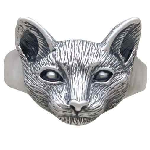 Nina Designs - Wholesale Cocktail/Statement Ring - Sterling Silver Detailed Cat Face Ring7