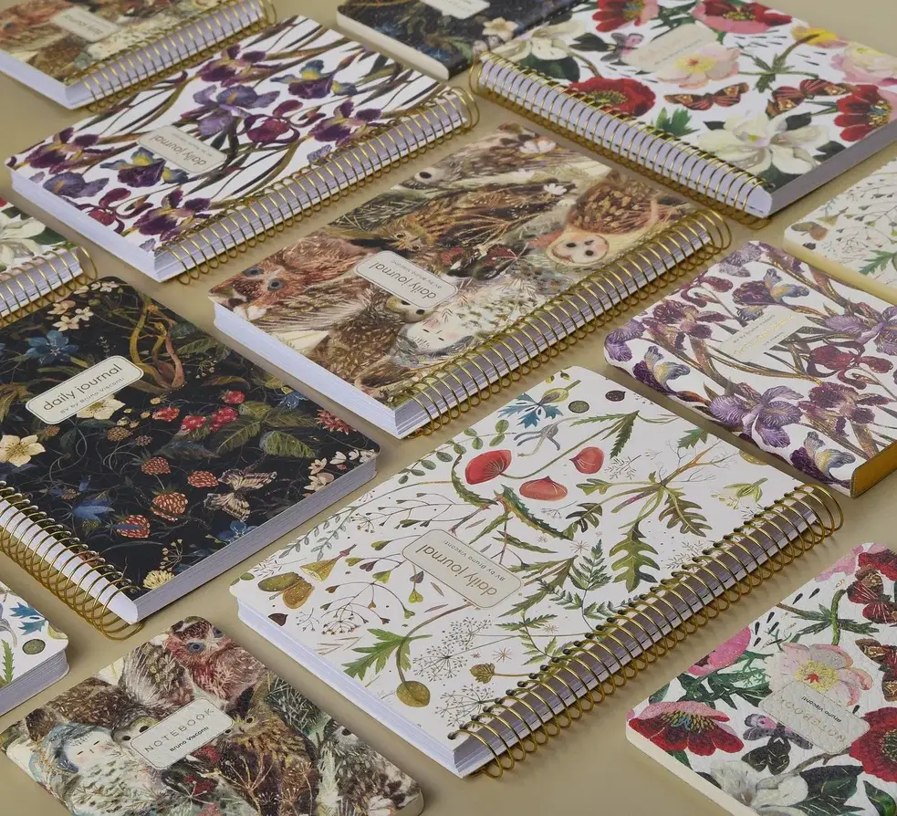 BV by Bruno Visconti - Wholesale Planner - A5 ArtPlanner Spiral Weekly Diary - Forest Flowers2