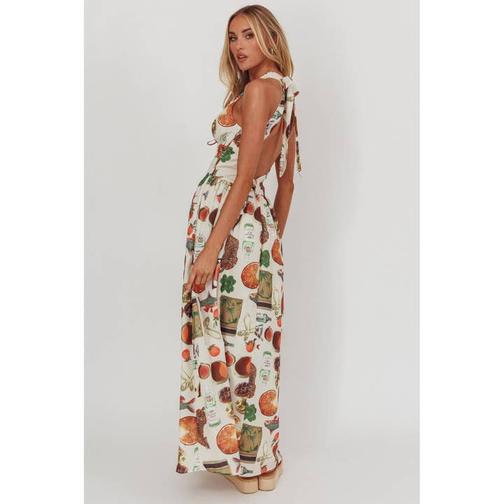 BEIGE A NIGHT OUT IN ITALY MAXI DRESS / ST5286J01 for wholesale on Faire